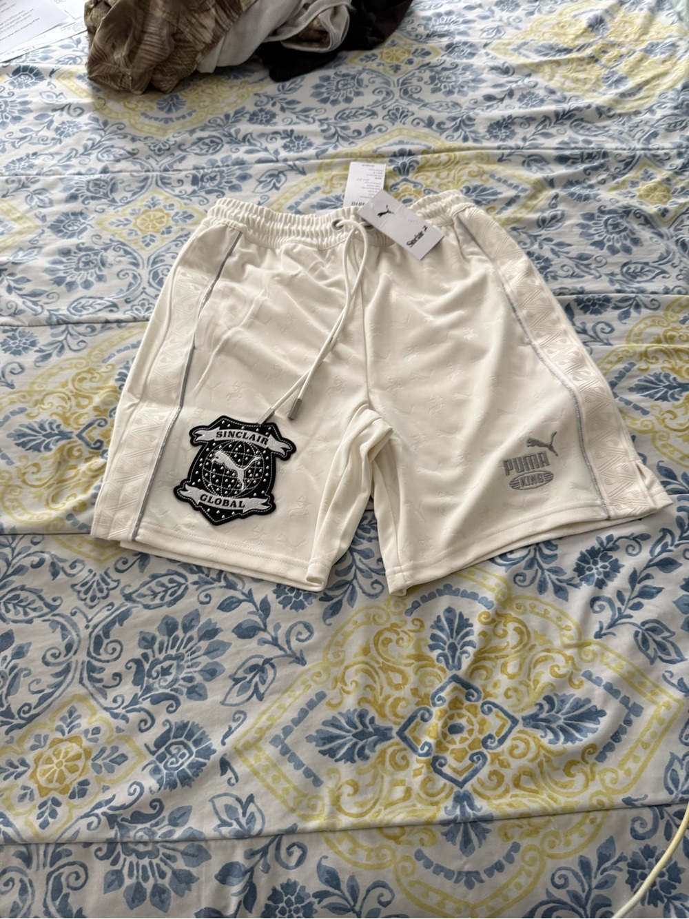 Sinclair Puma Men’s White Athletic Shorts with Sinclair Global Patch